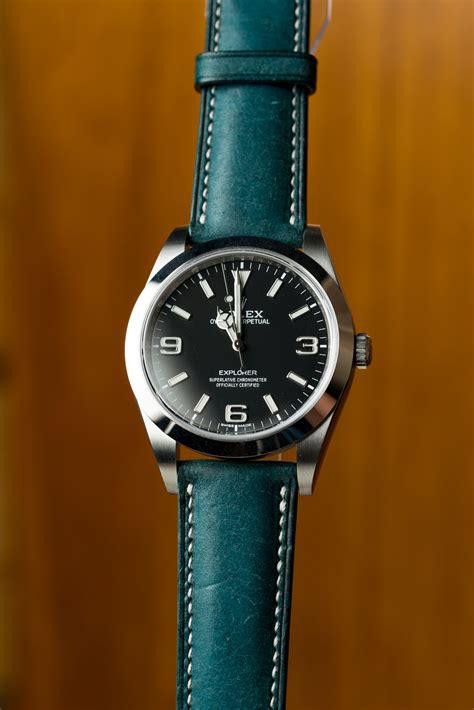 rolex explorer i leather strap